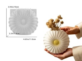 Molde florero margarita con contencion madera 